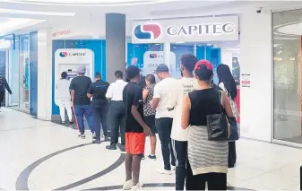  ?? Picture: Moneyweb ?? GOING STRONG. Capitec Bank has grown its active client base to 22 million people or 36% of the population.