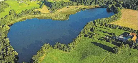  ?? FOTO: LANDRATSAM­T RAVENSBURG ?? Der Rößlerweih­er in der Gemeinde Schlier.