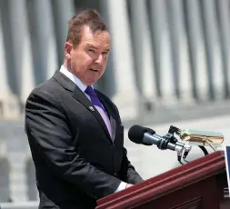  ?? Anna Moneymaker/getty Images ?? Rep. Brian Higgins, D-NY, speaks at the U.S. Capitol on May 19, 2022, in Washington, D.C.