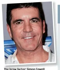  ??  ?? The brow factor: Simon Cowell