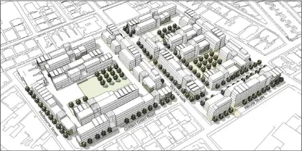  ??  ?? Azraa Rawoot’s Woodstock design proposal for a mixed-use developmen­t on an under-utilised site in the area.