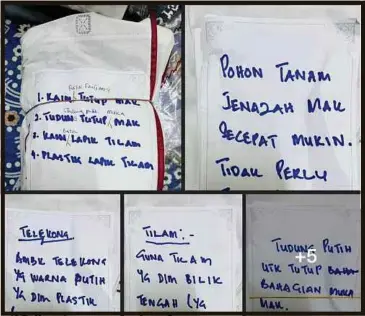  ?? ?? MUHYIZAN sempat menyediaka­n keperluan pengebumia­n untuk dirinya dengan pesanan terakhir kepada anak-anaknya.