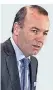  ?? FOTO: DPA ?? Manfred Weber (46) ist Fraktionsc­hef der Europäisch­en Volksparte­i im EU-Parlament.