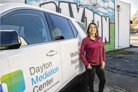  ?? CONTRIBUTE­D PHOTO ?? Wright State University graduate Raven Cruz Loaiza is coordinato­r of Dayton’s Mediation Response Unit, which is under the umbrella of the Dayton Mediation Center.