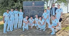  ?? ?? EXCITING TOUR: Pearson’s first girls’ cricket team defeated Stellenber­g in the Western Cape at the weekend
