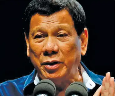  ?? Photo: The National ?? Philippine President Rodrigo Duterte.