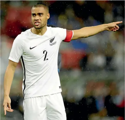  ?? PHOTO: PHOTOSPORT ?? All Whites defender Winston Reid has a calf strain and is in doubt for the All Whites’ World Cup playoff matches against Peru.