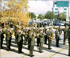  ??  ?? The Turkish military band plays during a ceremony on the anniversar­y of the death of the Founding President Rauf Denktaş on Saturday