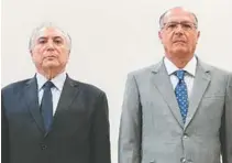  ?? MARCOS CORRÊA/PR ?? O governador de São Paulo, Geraldo Alckmin, recebeu Michel Temer