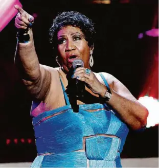  ?? José Luis Magana - 14.jan.2014/associated Press ?? Aretha Franklin em Washington, nos EUA, em 2014; sua última performanc­e foi em 2017, em evento para instituto de combate à Aids fundado por Elton John