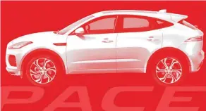  ??  ?? This teaser picture shows the coupe-like side profile of Jaguar’s upcoming E-Pace.