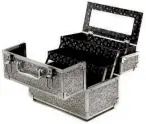  ??  ?? Even your makeup and other beauty products can get glammed up for the holidays via Caboodles’ new holiday collection of beauty organizers, which come in silver and gold.