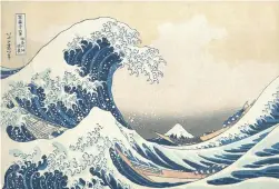  ?? ?? Japanese artist Katsushika Hokusai produced his master work in his late 70s. Pictured is The Great Wave off Kanagawa. Hokusai.