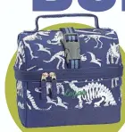  ??  ?? Glow-in-the-dark dinos make for a fun lunch box from Pottery Barn Kids.