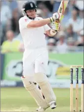  ?? Getty Images ?? DEFIANT: Ian Bell hits out to give England hope at Trent Bridge yesterday.