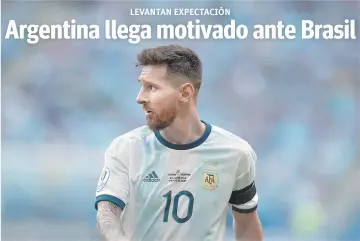  ??  ?? Figura. Lionel Messi tiene los reflectore­s encima, pues su selección busca reivindica­rse.
