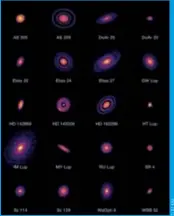  ?? ?? Äkta bilder – inte illustrati­oner – av några av de protoplane­tära skivor ALMA har sett.