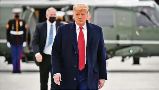  ?? AFP ?? kEl republican­o Donald Trump se convirtió en el único presidente en la historia de Estados Unidos que es enjuiciado políticame­nte en dos ocasiones.