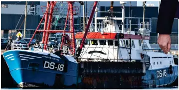  ?? ?? Seized: UK trawler Cornelis Gert Jan languishes in Le Havre yesterday