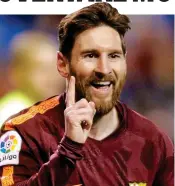  ?? REUTERS ?? Master: Messi salutes his hat-trick