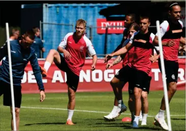  ??  ?? Viktor Fischer og co. traenede igennem i går – uden den vragede Andreas Bjelland.