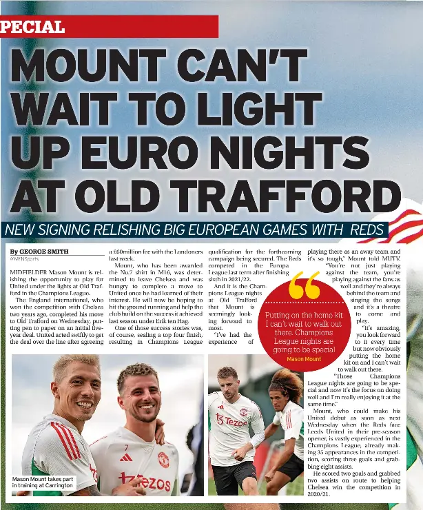 MOUNT CAN’T WAIT TO LIGHT UP EURO NIGHTS AT OLD TRAFFORD PressReader