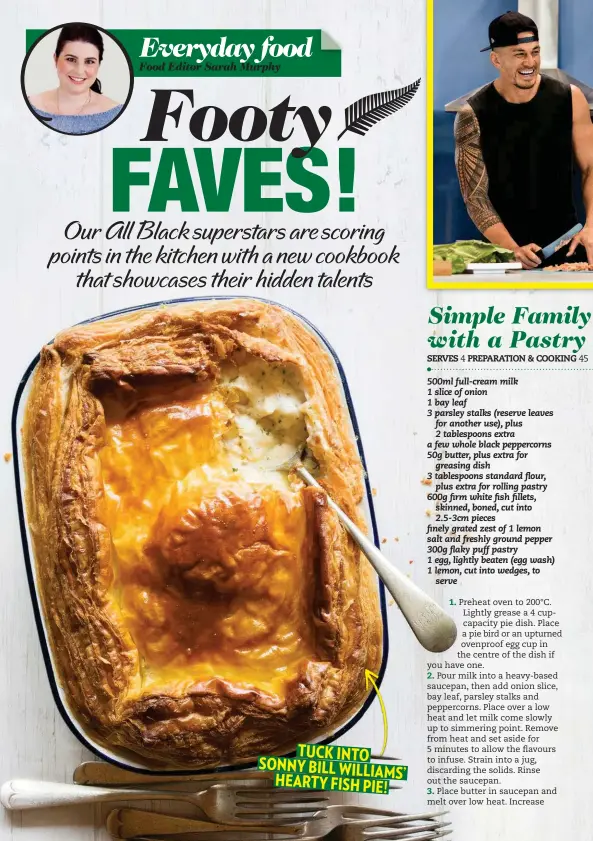  ??  ?? 2. 3. 1. TUCK INTO SONNY BILL WILLIAMS’ HEARTY FISH PIE!