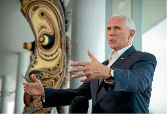  ?? AP ?? US Vice President Mike Pence clashed with China’s President Xi Jinping over security, trade and developmen­t during the APEC meeting in Port Moresby, Papua New Guinea.