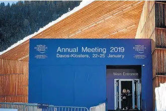  ?? FABRICE COFFRINI/AFP ?? Cúpula global. Reunião anual do Fórum Econômico Mundial começa hoje em Davos