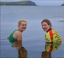  ?? Sharon Cantwell and Bernadette Spillane cool down after competing. Photo by Valerie O’Sullivan. ??