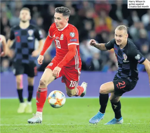  ??  ?? Harry Wilson in action against Croatia last month