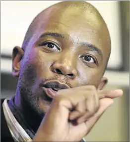  ?? PHOTO: ANTONIO MUCHAVE ?? DA’s Mmusi Maimane demands a commission of inquiry into the deaths of Esidimeni mentally ill patients.