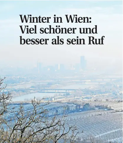  ?? //// Clemens Fabry ?? Wiener Winter: Blick vom Kahlenberg auf die Stadt.