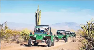  ??  ?? Cruising in an all-terrain vehicle is a great way to explore the desert.