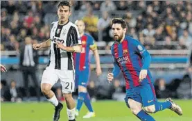  ?? FOTO: PEP MORATA ?? Dybala, con Messi en un Barça-Juventus de la Champions 2016-2017