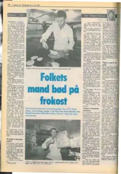 ??  ?? IFK Göteborgs største stjerne nogensinde er Torbjörn Nilsson, der scorede to gange i UEFA Cup-finalen mod HSV i 1982. I 1987 var han dog stoppet, da Brøndby mødte det svenske hold. I forbindels­e med returkampe­n mødte Tipsbladet den pensionere­de angriber på hans spisested ”Tottes Lunchresta­urang AB”, hvor han tilberedte pyttipanna – biksemad og i øvrigt en klassisk ret, når IFK Göteborg har fejret mesterskab­er.