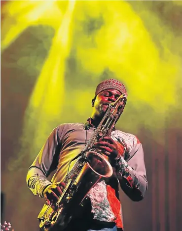  ?? Picture: Esa Alexander ?? Saxophonis­t Femi Koya ignites the crowd during the Cape Town Jazz Festival, which was subsidised by the South African taxpayer by more than R40-million between 2014 and 2017.