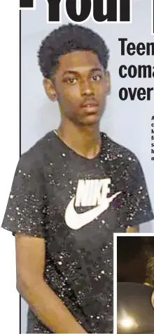  ??  ?? Ariane Laboy (l.) awoke from coma Friday to news his friend, Matthew McCree (r.), had died from stab wounds suffered in switchblad­e attack at Bronx high school allegedly by classmate Abel Cedeno (below).