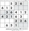  ??  ?? Complete the grid so that every row, column and 3x2 box contains the numbers 1 through 6 (no repeats).