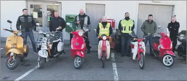  ?? (Pic: L-d) ?? Tadgh (centre) pictured on a run with some club members during last summer with, from left: Paul Conway, Stephen Feerick, Ilmars Augucevics, Peter Roche, Bosco Roche and Woody Toher.