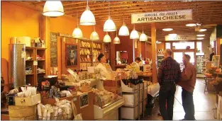  ?? COURTESY OF MARTA YAMAMOTO ?? Cowgirl Creamery in Point Reyes Station mixes cheese education with creamy rounds of Red Hawk cheese.