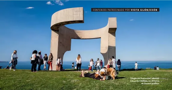  ?? ?? ‘Elogio del horizonte’, obra de Eduardo Chillida, en el Cerro de Santa Catalina.