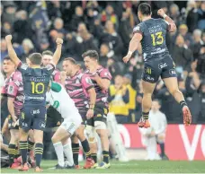  ?? Backpagepi­x ?? THE Highlander­s celebrate their win during the Highlander­s vs Chiefs Investec Super Rugby Aotearoa season opener at Forsyth Barr Stadium, Dunedin, New Zealand yesterday.