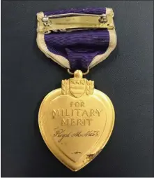  ?? PHOTO PROVIDED ?? This Purple Heart Medal of U.S. Army Veteran Floyd Mabb was recently returned to his family.