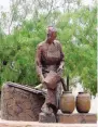  ?? COURTESY OF DONA ANA VILLAGE HISTORIC PRESERVATI­ON COMMITTEE ?? Doña Ana sculpture by Reynaldo “Sonny” Rivera.