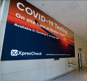  ?? MATT STONE / BOSTON HERALD FILE ?? COVID-19 testing is still being done at Terminal E at Logan Internatio­nal Airport on June 6. A new study ranked Massachuse­tts second in the nation on its overall response to the COVID-19 crisis.