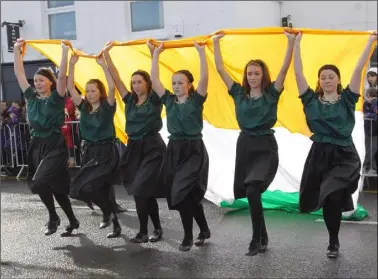  ??  ?? Girls from the Wexford School of Ballet and Modern Dance in the Wexford Parade in 2012.