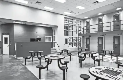  ?? PROVIDED ?? An artist’s rendering shows the inside of the proposed Oklahoma County jail.