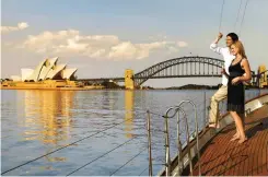  ??  ?? Australian icons: See Sydney Opera House and Harbour Bridge from the water