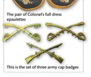  ?? ?? This is the set of three army cap badges